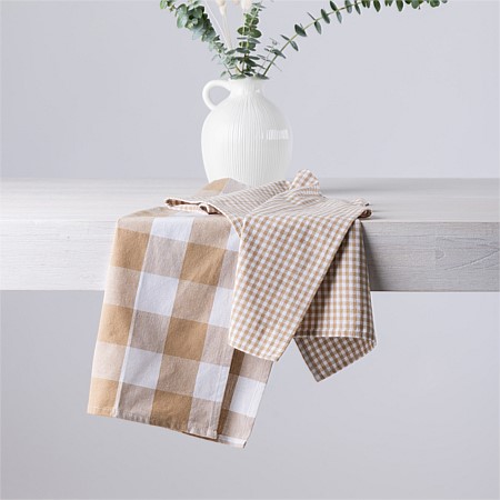 Ecoanthology Chester Recycled Tea Towel 2 Pack Natural 