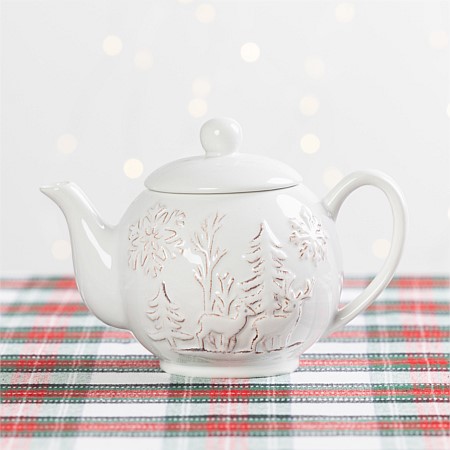 Christmas Wishes White Christmas Tea Pot