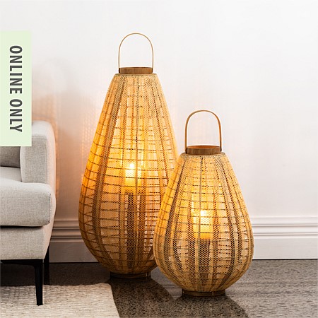 Design Republique Aspyn Bamboo Lantern Nautral