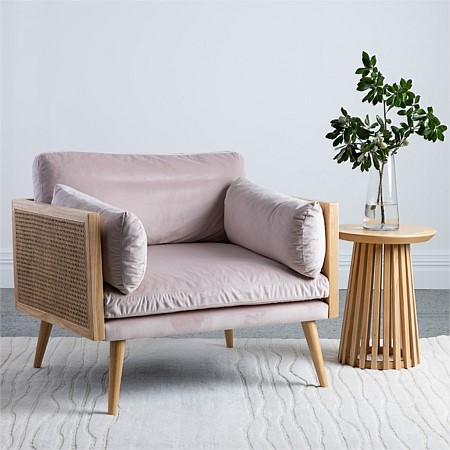 The Managers Collective Aroha Rattan Chair Blush