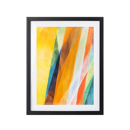 Home Co. Orange Abstract Framed Wall Art