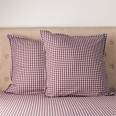 Design Republique Cotton Gingham European Pillowcase Pair