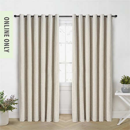 Style Co. Addison Blockout Eyelet Curtains Linen