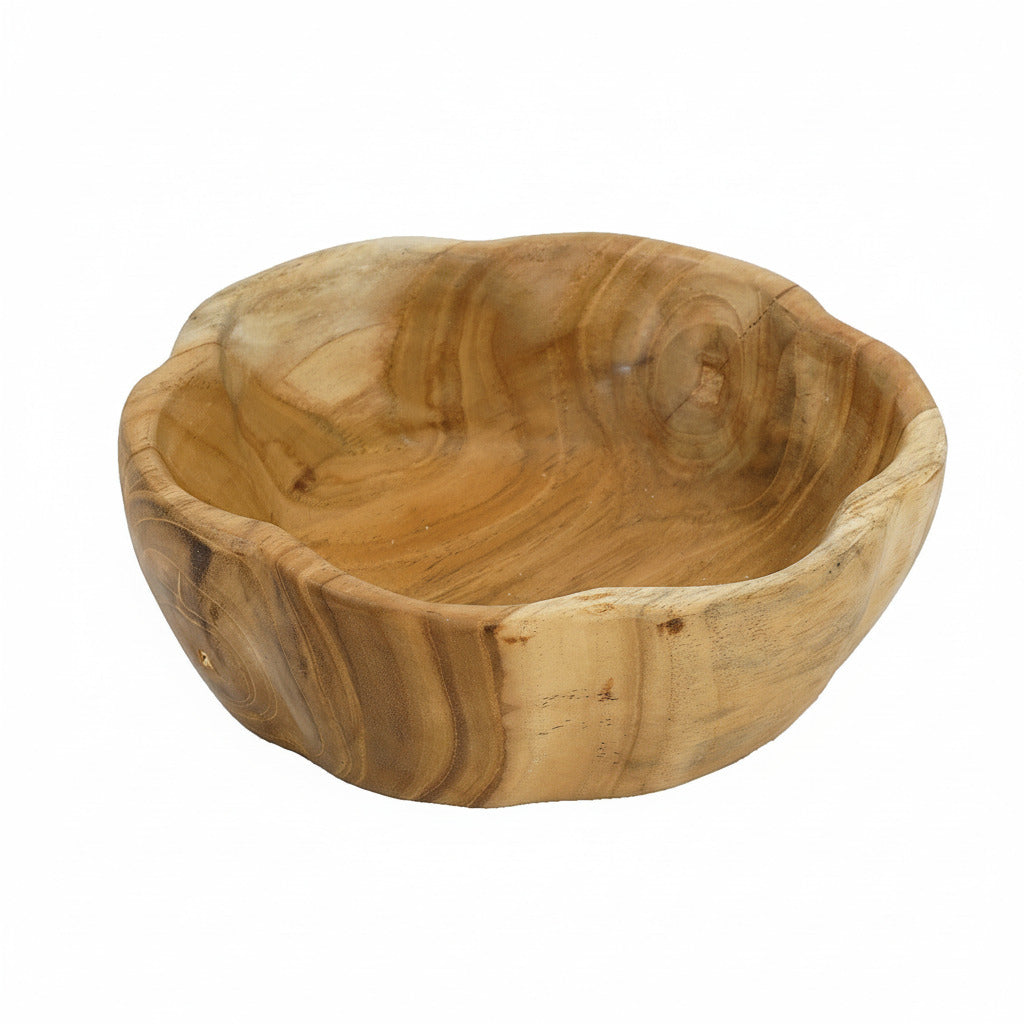 Cove Chalet Teak Wavy Bowl Large