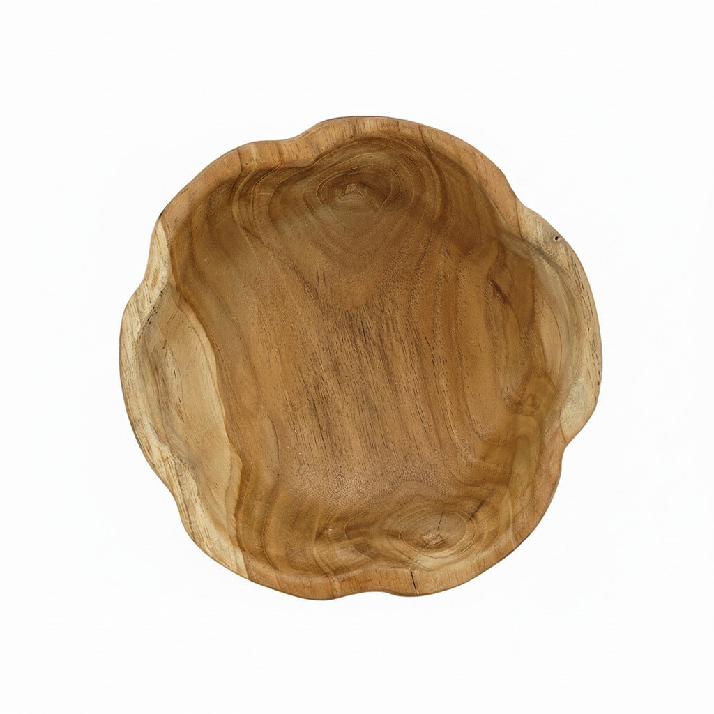 Cove Chalet Teak Wavy Bowl Large