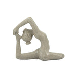 Design Republique Zen Yoga Décor in cream featuring an abstract seated figure performing a side stretch.