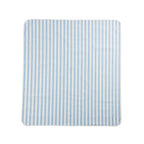 A flat lay view of a printed picnic mat