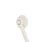 A close-up of a white suction piece shown against a solid white background.