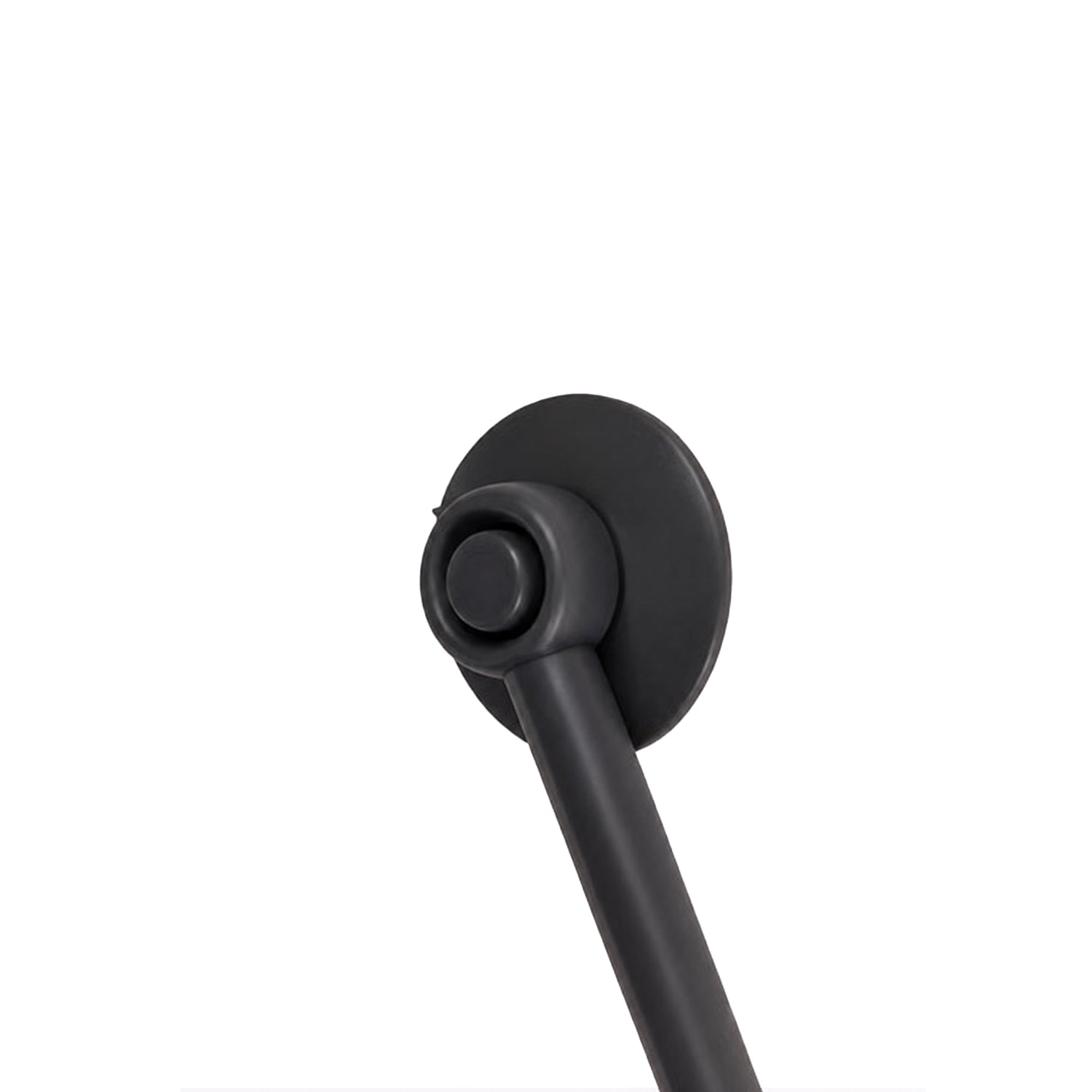 A close-up of a black suction piece shown against a solid white background.