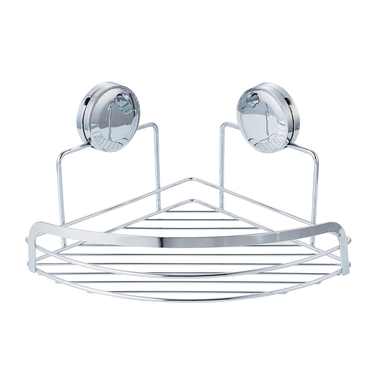 New & Improved Home Essentials Twist & Lock Corner Shower Caddy