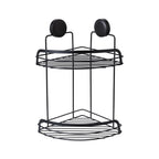 New & Improved Home Essentials Twist & Lock Double Shelf Corner Shower Caddy