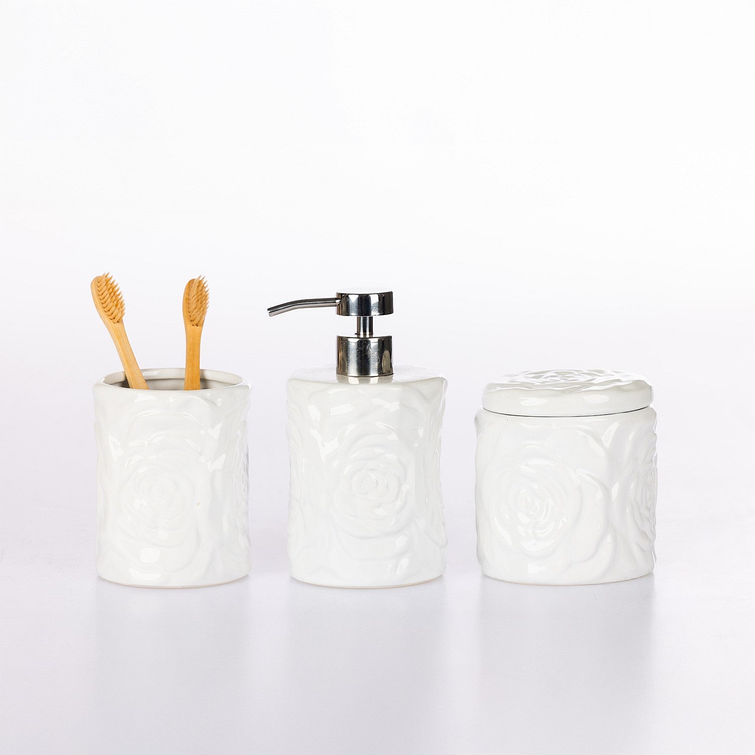 Gracious Living Rosey Embossed Canister