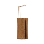 Design Republique Trilby Toilet Roll Holder in Natural with a woven finish and freestanding roll holder design.