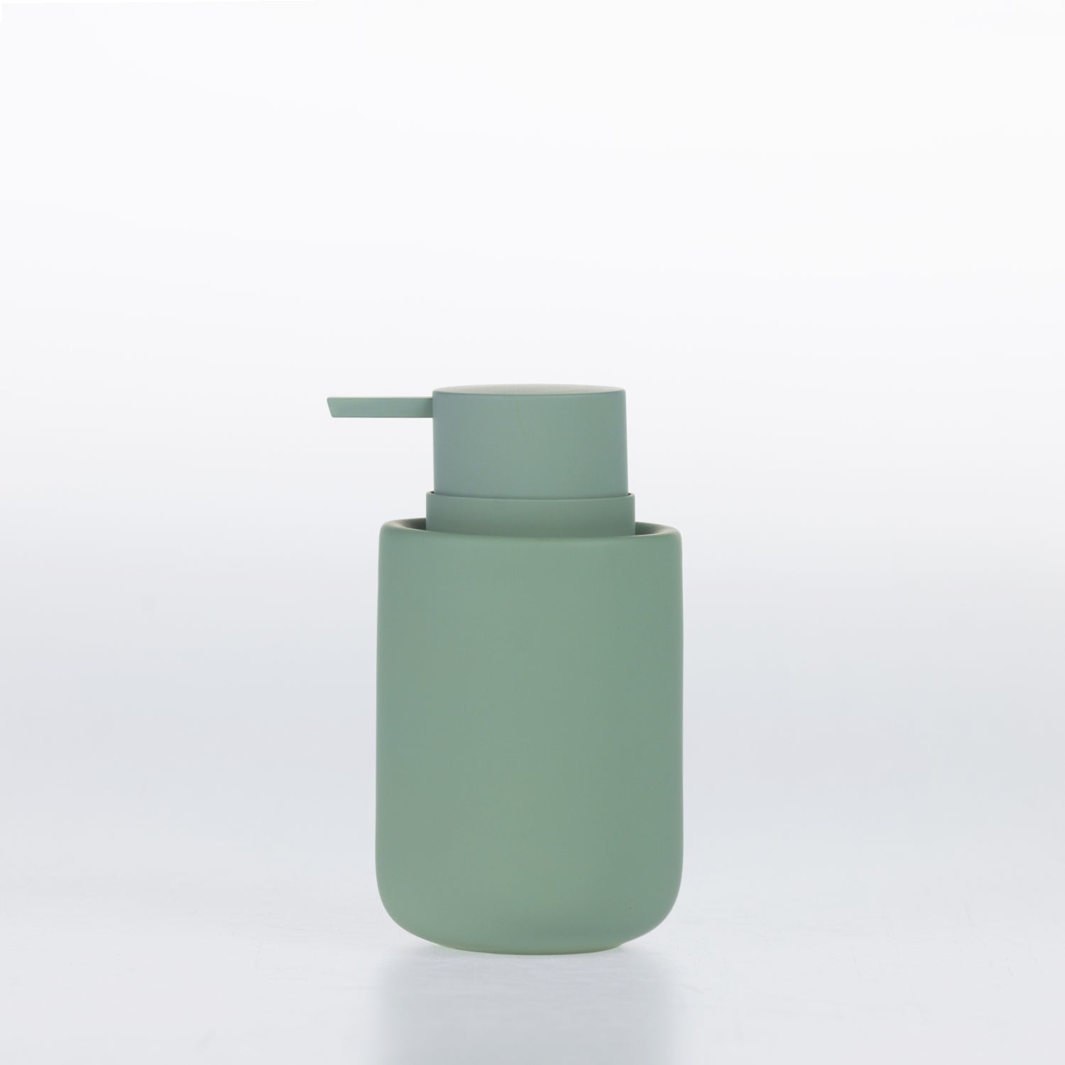 Solace Astrid Soft Touch Soap Dispenser in Sage with a smooth matte finish and minimalist pump design.