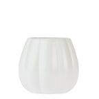 Gracious Living Greta Ceramic Tumbler in Ivory, featuring a rounded shape with subtle ribbed detailing and a soft ivory finish on a white background.
