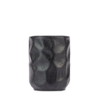 Design Republique Neva Ceramic Tumbler in Black, featuring a textured faceted finish.