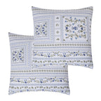 Floral patterned pillowcases on a white background
