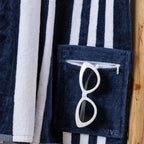 Cove Luxury Stripe Towel With Pocket