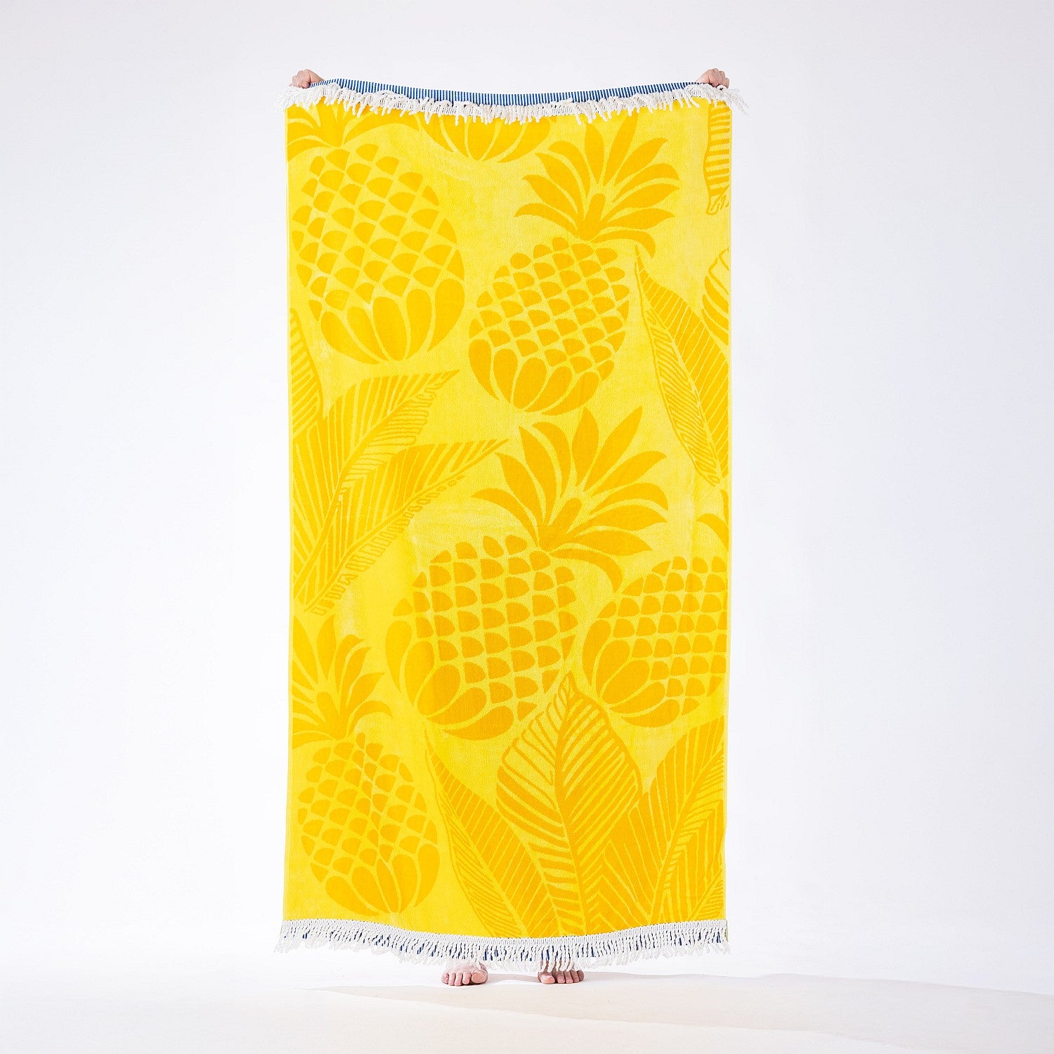 Seaside Supplies Double Jacquard Velour Beach Towel Pineapple 100x180cm
