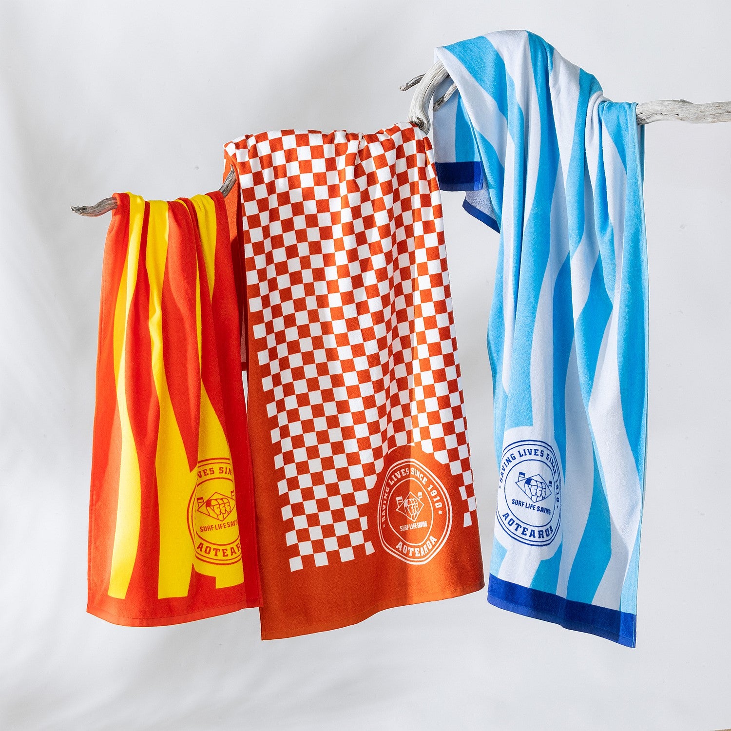 Seaside Supplies Velour Towel Surf Life Saving Blue Wave Beach Towel 75x150cm