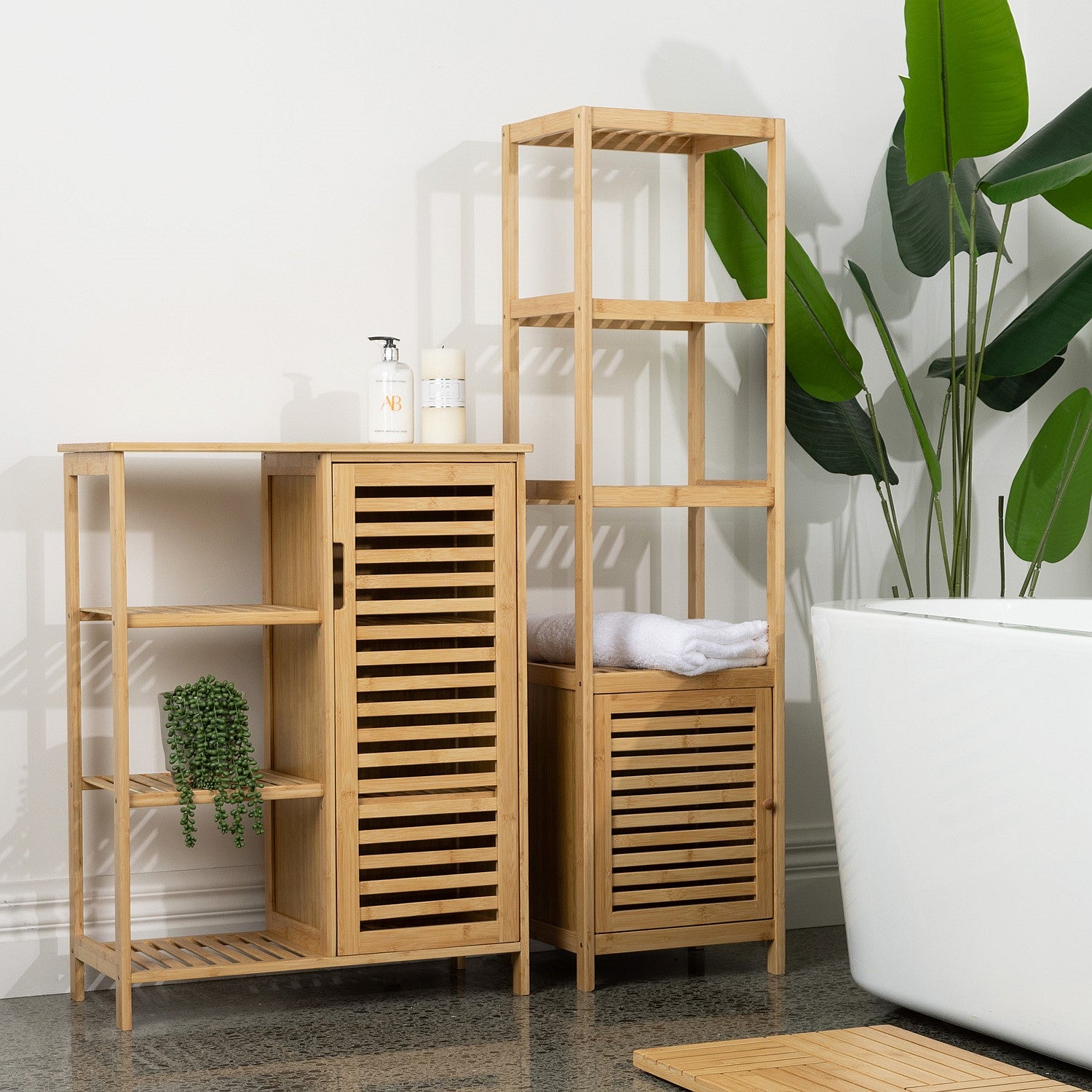 Solace Elody Bamboo Tall Cabinet