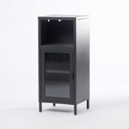 Design Republique Fluted Glass 1 Door Cabinet