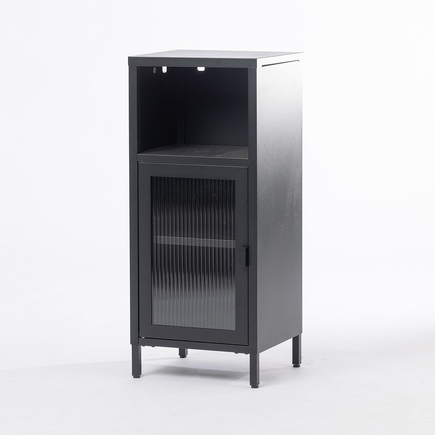 Design Republique Fluted Glass 1 Door Cabinet