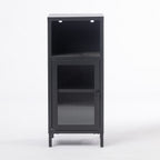 Design Republique Fluted Glass 1 Door Cabinet