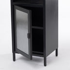 Design Republique Fluted Glass 1 Door Cabinet