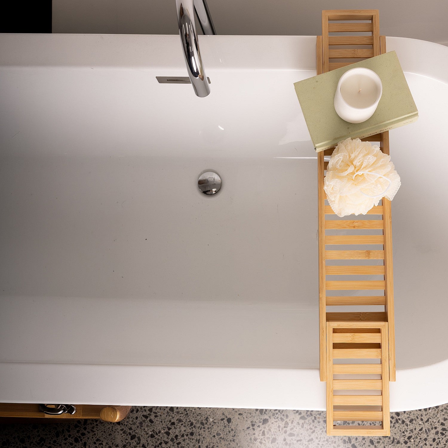 Solace Silas Extendable Bamboo Bath Caddy