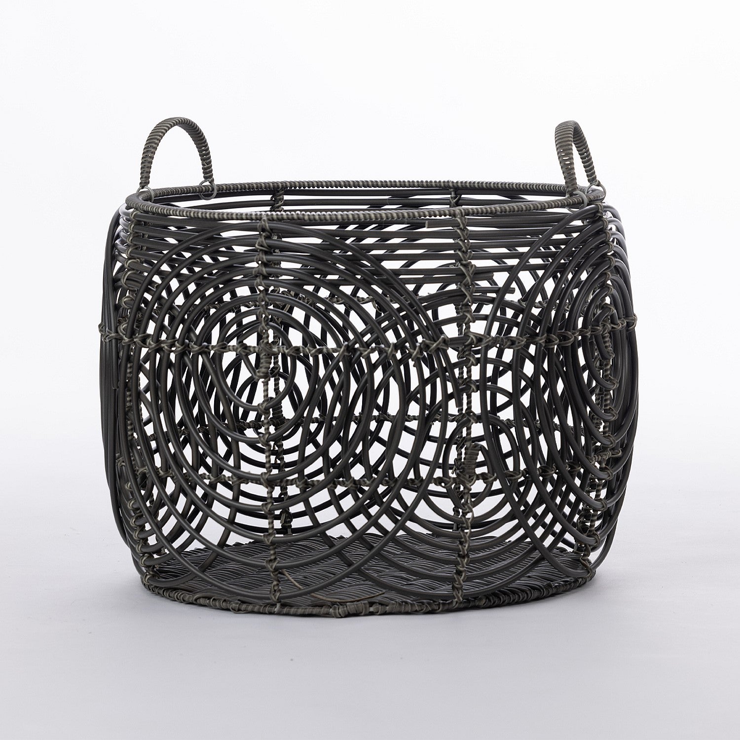 Cove Circles Weave Resin Basket