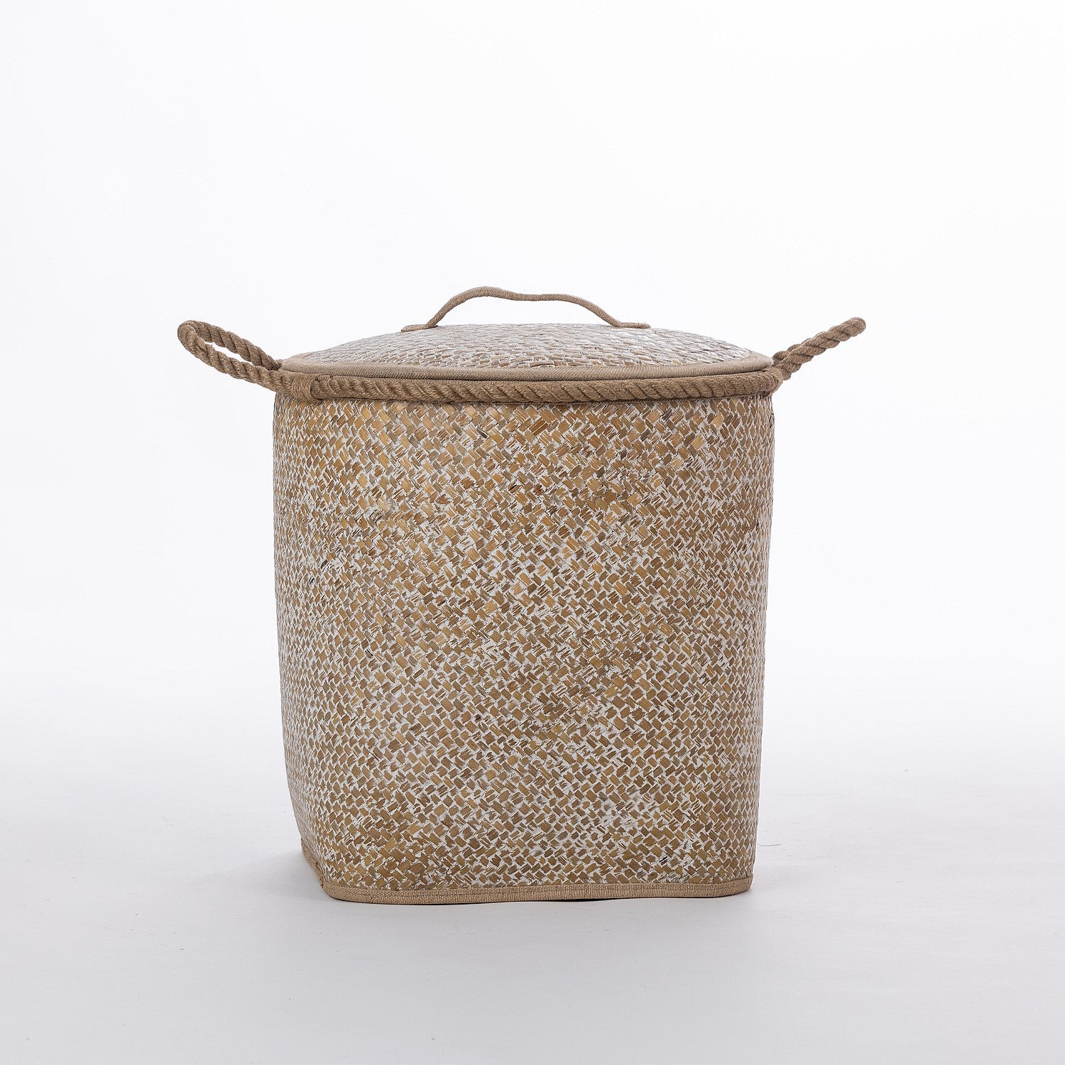 Gather Home Co. Palm Leaf Lidded Basket