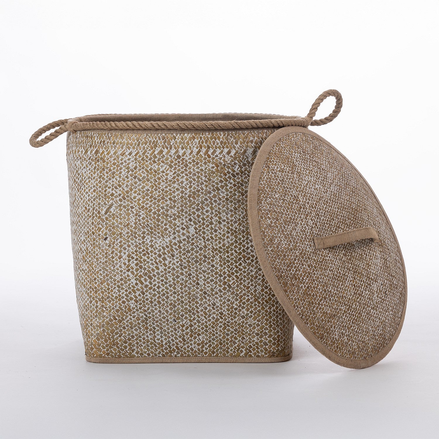 Gather Home Co. Palm Leaf Lidded Basket