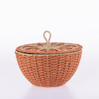 Design Republique Orange Paper Basket With Lid