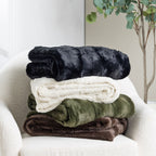 Solace Channel Faux Fur Blanket
