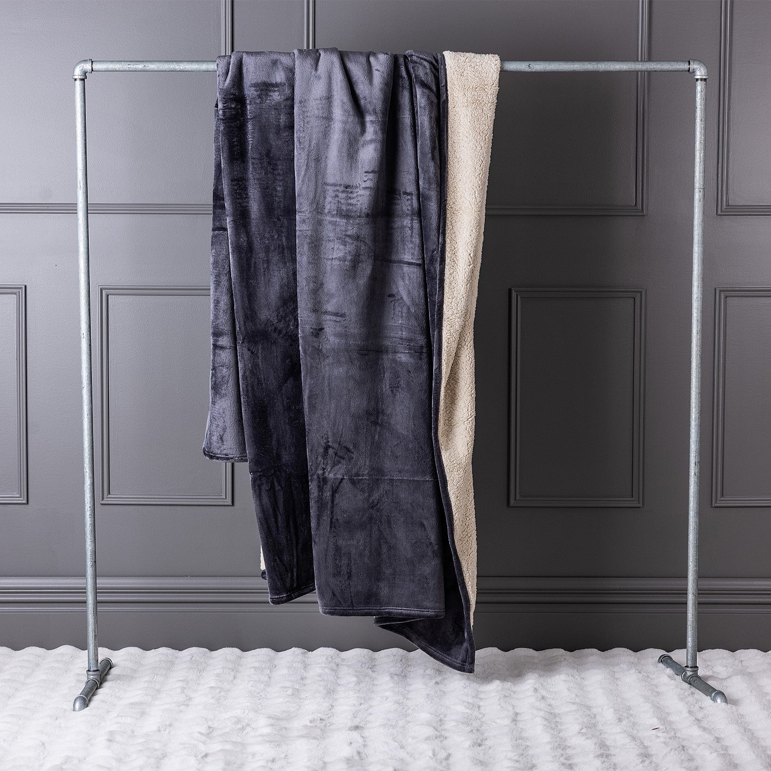 Home Co. Sherpa Lined Fleece Blanket