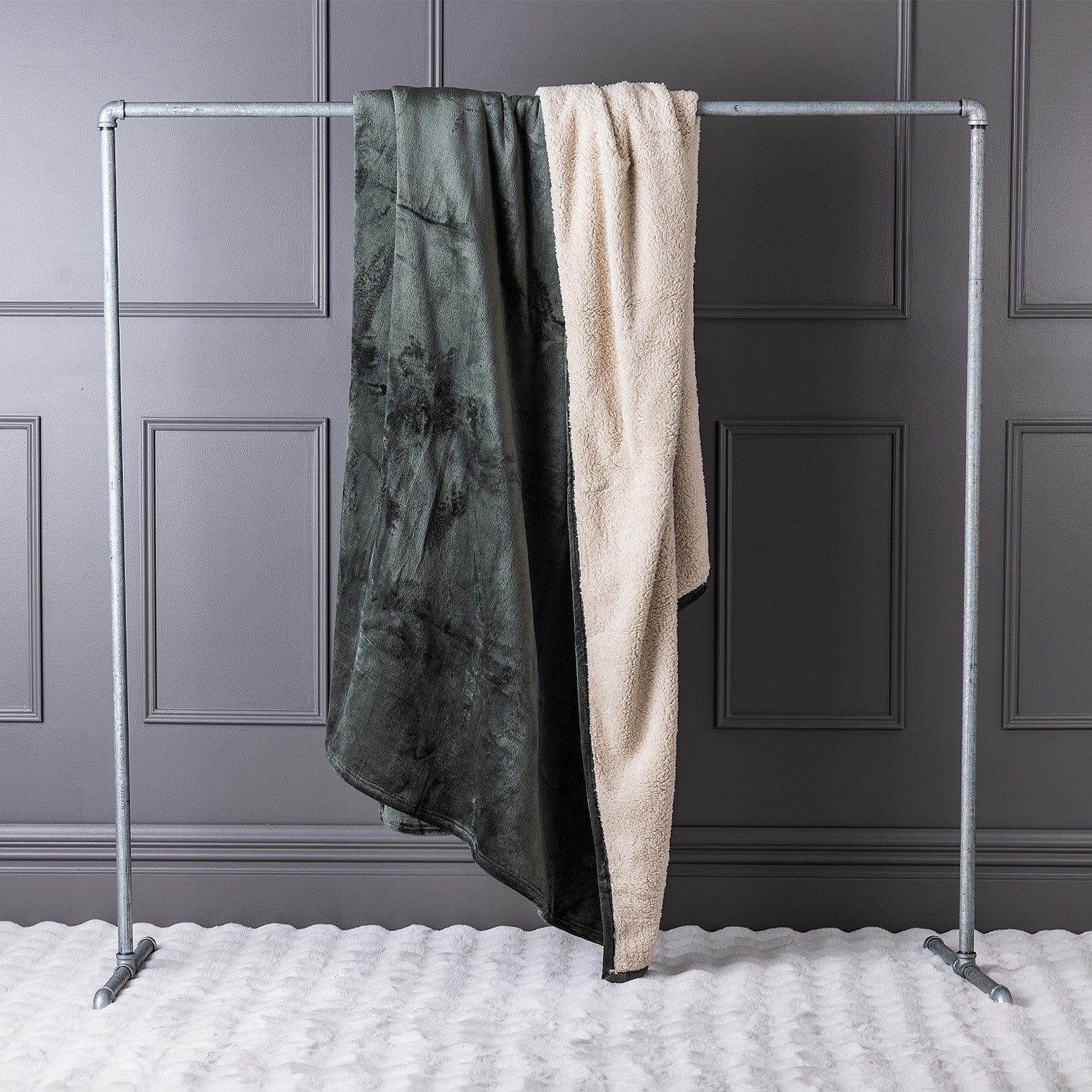 Home Co. Sherpa Lined Fleece Blanket