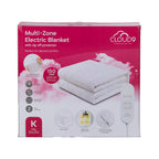 Cloud 9 Multi Zone electric blanket packaging with folded white electric blanket image.