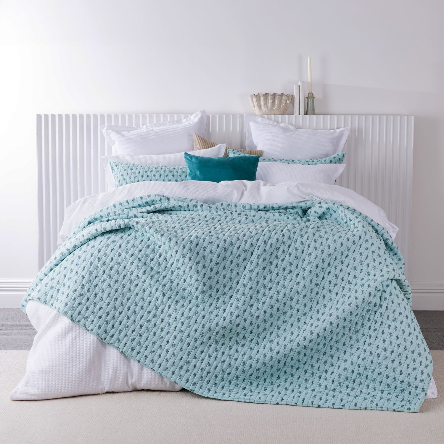 Gracious Living Penelope Quilted Cotton Blanket
