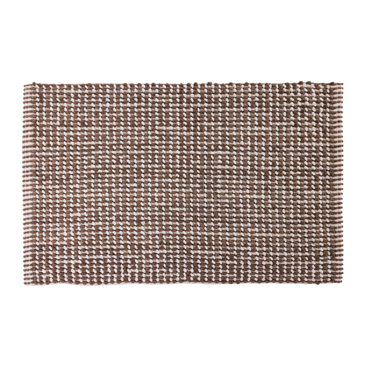 Mocha Home Co. Amelie Popcorn Bathmat with a woven popcorn texture and subtle geometric pattern on a white background.