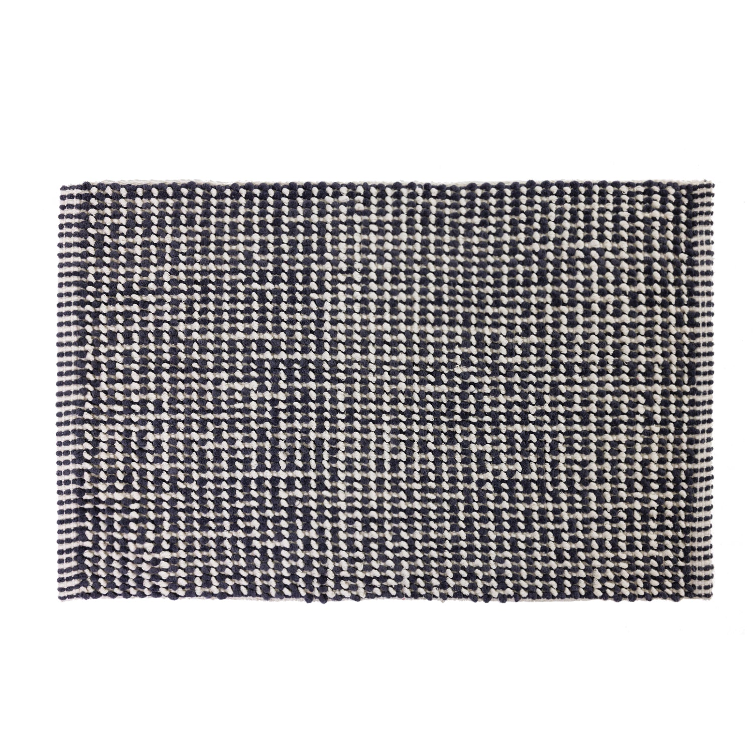 Smoke Home Co. Amelie Popcorn Bathmat with a woven popcorn texture and subtle geometric pattern on a white background.