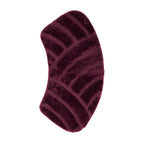 Berry Kim Curved Geo Shower Mat featuring a plush carved geometric pattern on a clean white background.
