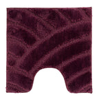 Berry contour bathmat featuring a plush carved geometric pattern on a clean white background.