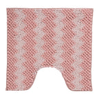 Blush Pink contour bathmat featuring a soft bobble texture with a white toggle-inspired zigzag pattern on a clean white background.
