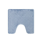 Blue contour bathmat featuring a soft geometric textured design on a clean white background.