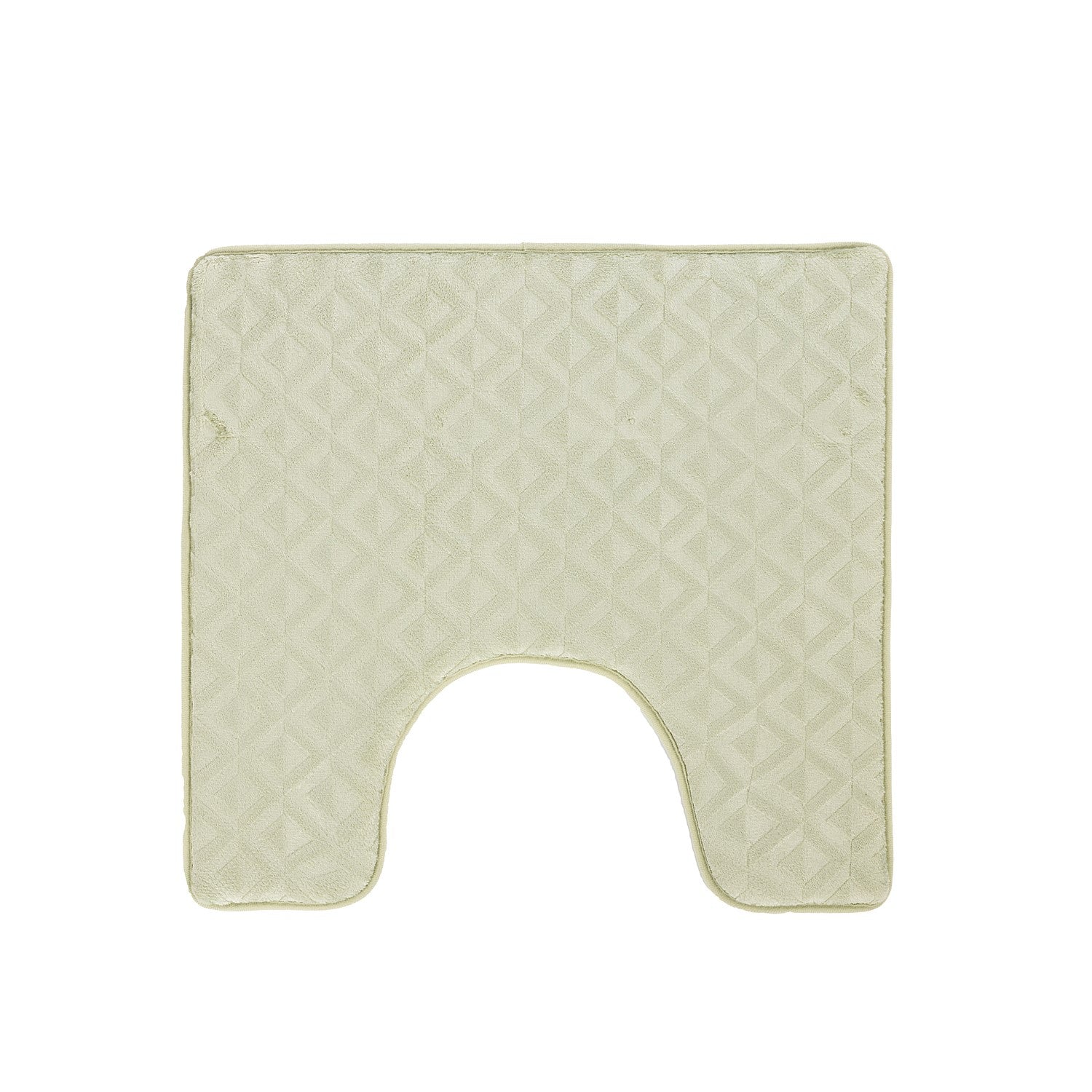 Sea Mist contour bathmat featuring a soft geometric textured design on a clean white background.