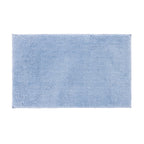 Pale Blue Plush bathmat on plain white background