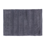 A rectangular Ebony Bath mat with a textured, ribbed terry cloth pattern, shown flat against a solid white background.