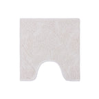Gracious Living Grace Cotton Contour Mat in ivory with a raised floral pattern on a white background.
