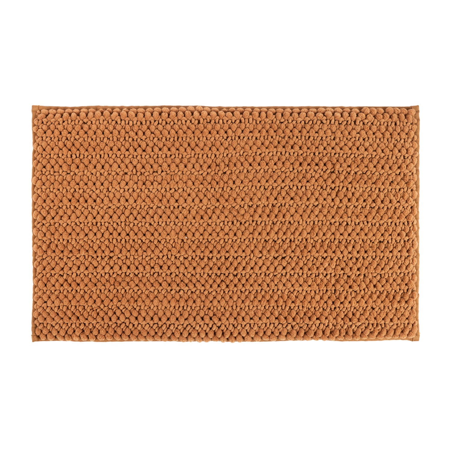 Design Republique Petra Toggle Bathmat in Almond with a soft chenille toggle texture and rectangular design.